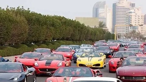 Una imagen de un atasco en Dubai.