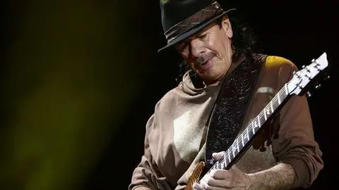 Santana durante su actuación en Dubai en 2014.