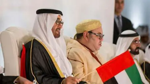 Mohamed bin Zayed Al Nahyan junto al rey de Marruecos.