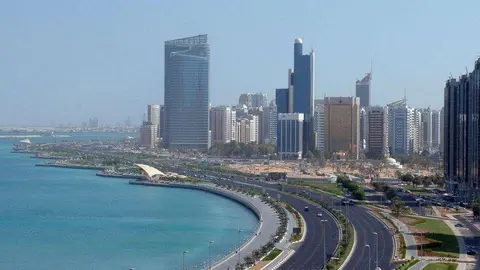 Una imagen de la Corniche de Abu Dhabi.
