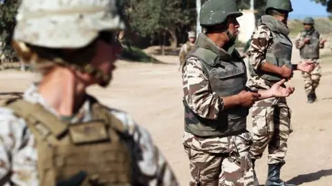 Efectivos marroquíes en African Lion 2015.