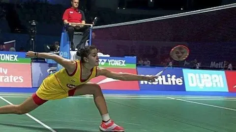 Carolina Marín en el Superseries de badminton de Dubai.
