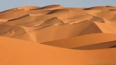 Una imagen del desierto de Irak.