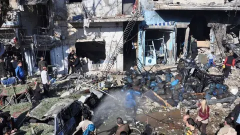 Destrozos provocados por un ataque aéreo en Siria. (Terra)