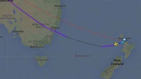 Una captura de datos de Flightradar24 del MH132 el día de Navidad.