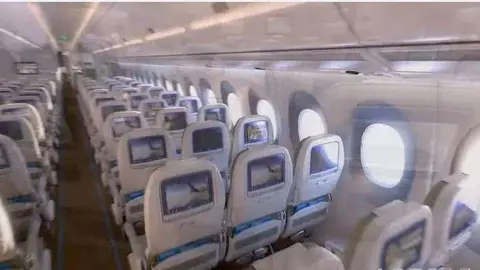 Una imagen del avión de Airbus A350.