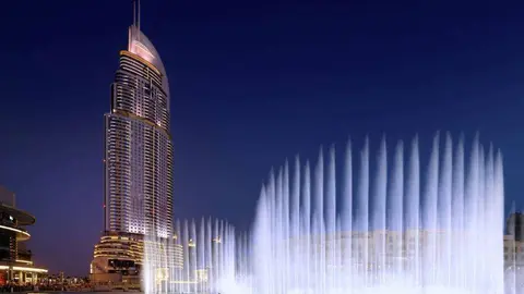 Una imagen del Hotel The Address Downtwn Dubai antes del incendio.