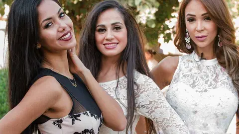 Tres candidatas a Miss Latina Middle East.