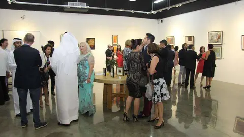 Una exposición en la galería Artissima de Dubai.