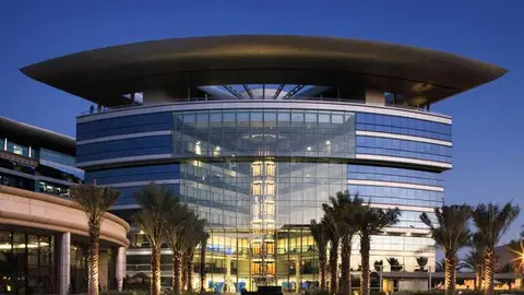 Una imagen de la entrada de la Autoridad de zona libre de los aeropuertos de Dubai.