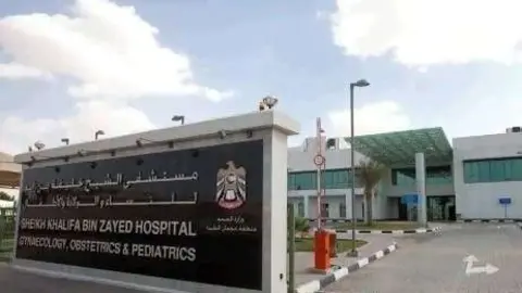 Entada del hospital Sheikh Khalifa en Ajman. (Fuente externa)