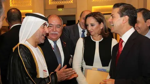Hisham Al Shirawi, Francisco Alonso, Claudia Ruiz y Enrique Peña Nieto.