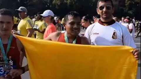 Parte de la Delegación Colombiana en el Maratón de Dubai 2016.