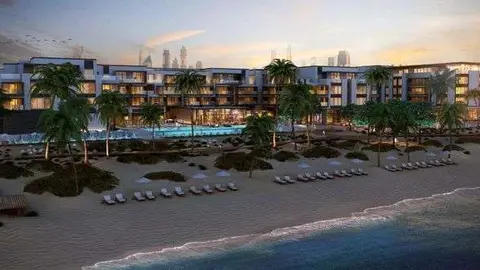 La playa del Nikki Beach Resort & Spa en Dubai.