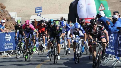 Imagen de una de las etapas del Tour de Dubai 2015.