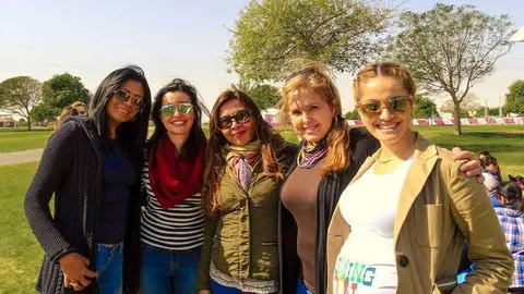 Amigas de Habla Hispana en el Aspire Park de Doha (Qatar). 
