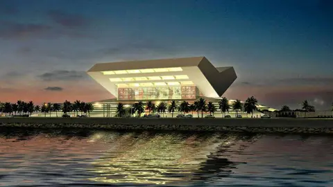 Maqueta de la nueva biblioteca de Dubai.