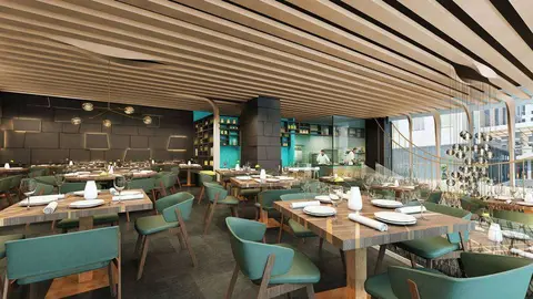 Perspectiva del nuevo restaurante abierto en Dubai.