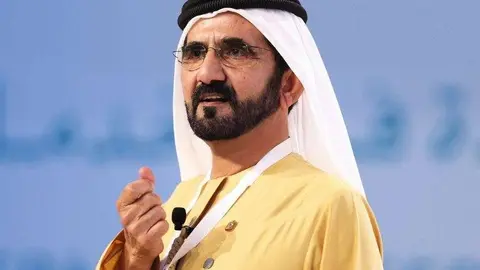 Una imagen del jeque Mohammed Bin Rashid Al Maktoum, gobernador de Dubai.