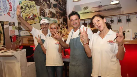 De izquierda a derecha, Alessandro Tatulli, Kira Leia, Francesco Romano y Ángela Uvarossa. (EL CORREO)