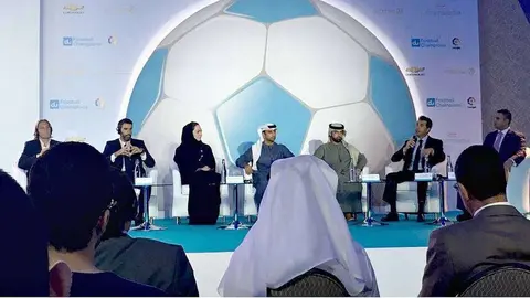 Participantes en la presentación del primer Centro de Alto Rendimiento en Dubai impulsado en LaLiga. (LaLiga) 