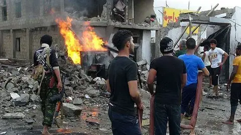 Una imagen del lugar del atentado (EFE).