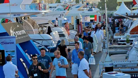 Imagen de una edición de la Dubai International Boat Show.