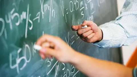 Pizarra en una clase.