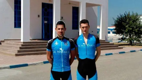 Los ciclistas españoles Egoitz García y Alain Santamaría viven en Dubai.