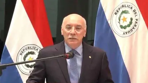 El canciller de Paraguay Eladio Loizaga.