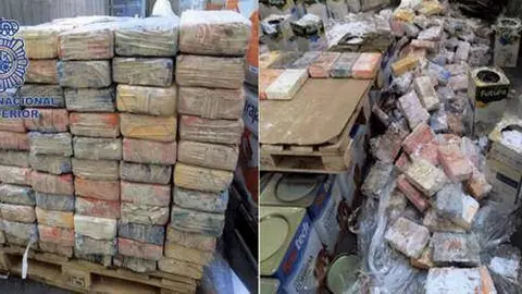 La cocaína confiscada estaba en latas de pollo y pintura.