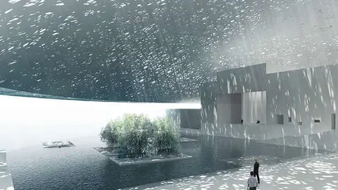 Maqueta del Museo del Louvre de Abu Dhabi.