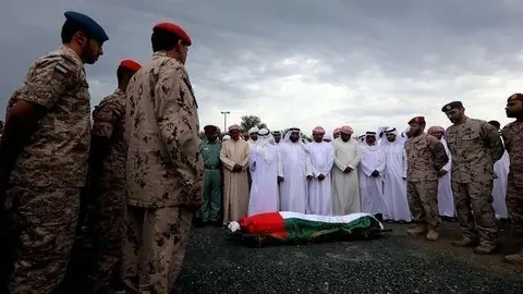 Funeral del piloto Zayed Al Kaabi 