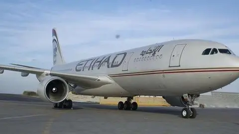 Avión de Etihad, la línea aérea de Abu Dhabi.