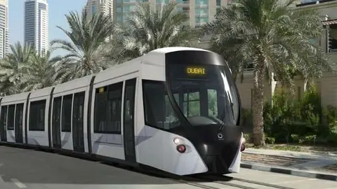 Una imagen del tranvía de Dubai.
