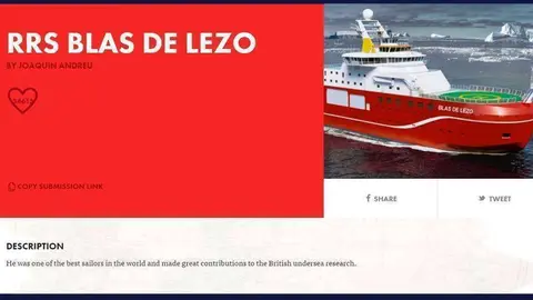 Imagen de la propuesta para nominar al barco como 'Blas de Lezo'.