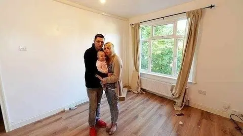 La familia británica estafada.