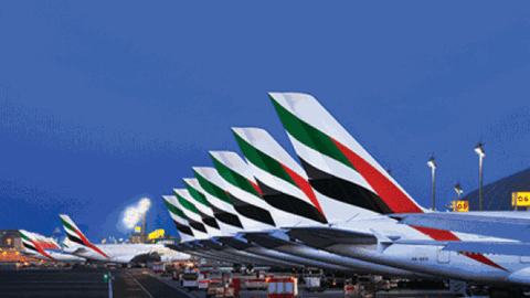 Terminal de Emirates en el Aeropuerto Internacional de Dubai.