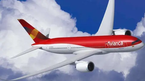 Un avión de la aerolínea colombiana Avianca.