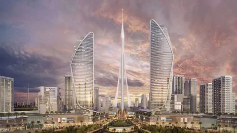 Maqueta de la torre de Calatrava en  Dubai.