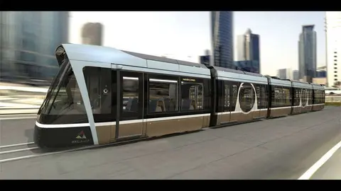 Una imagen del tren ligero de Lusail en Qatar.