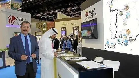 Un stand de la Arabian Travel Marquet de Dubai de 2015 (EL CORREO).