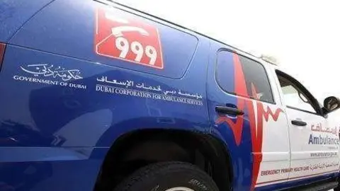 Imagen de una ambulancia de Dubai.