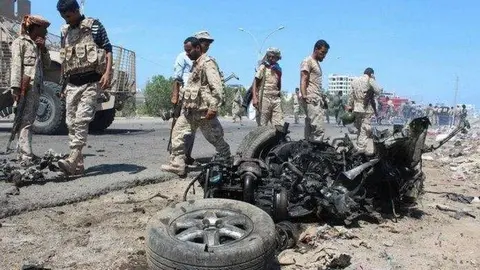 Una imagen del atentado en Adén el 1 de mayo de 2016.