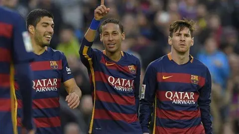 La delantera estrella del FC Barcelona.