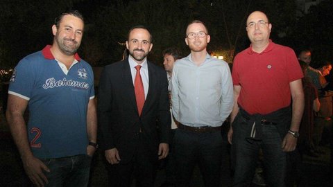 De izquierda a derecha, Guillermo Martorell, Santiago Jiménez, Antonio Gámez y Juan Pablo Nabás. (EL CORREO)
