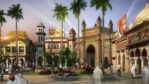 Maqueta del Gran Parque Temático de Dubai.