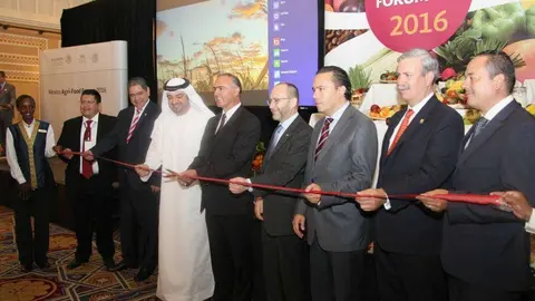 Momento de la inauguración del Foro 'México Agri Food 2016' en Dubai. (EL CORREO)