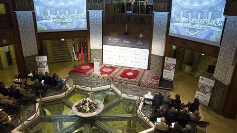 Perspectiva del salón que acoge el desarrollo de HISARA Universidad en Sevilla. (Cedida)