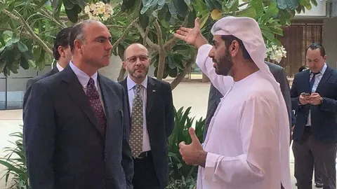 El secretario de Agricultura de México, José Calzada Rovirosa, durante su visita a Abu Dhabi. (EL CORREO)